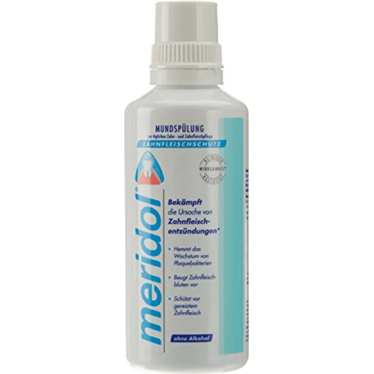 Meridol Zahnfleischschutz Mundwasser 450 ml – Antibakterielle Mundspülung mit Zink & Aminfluorid gegen Plaque, Karies & Zahnfleischprobleme – Bild 2