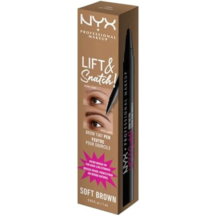 NYX Professional Makeup Lift&Snatch Brow Tint Pen, Augenbrauenstift mit natürlichem Finish, Farbton 04 - Soft Brown, 1 ml – Bild 3