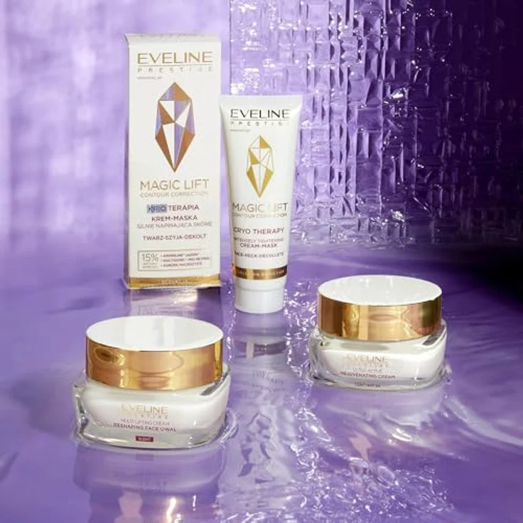 Eveline Cosmetics Magic Lift Verjüngende Nacht-Lifting-Creme, 12% Aktivkomplex für reife Haut, Anti-Aging Pflege mit Diamant-Essenz und Multipeptiden – Bild 4