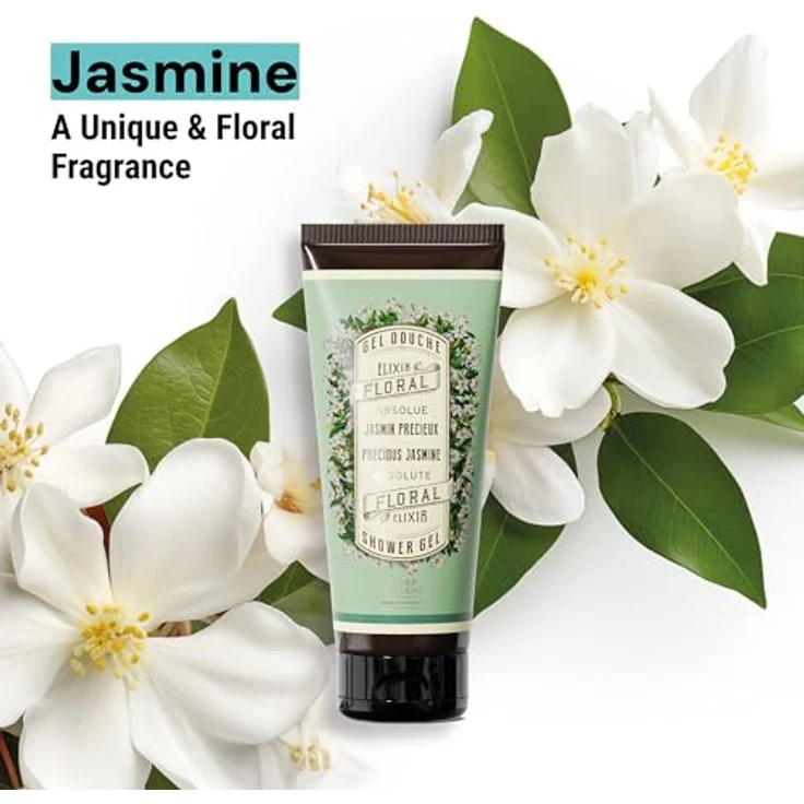 Panier des Sens Natürliches Duschgel Jasmin, Feuchtigkeitsspendendes mit Olivenöl, 95% natürliche Inhaltsstoffe, pH-mild, 200 ml – Bild 3