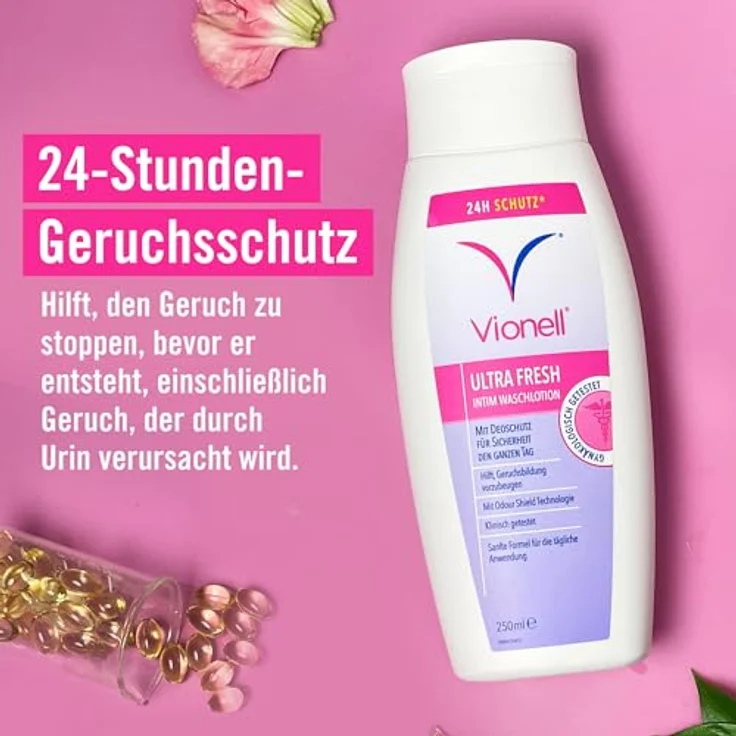 Vionell Intim Waschlotion Ultra Fresh, 250 ml Flüssigseife mit Deoschutz für dauerhafte Sicherheit – Bild 4