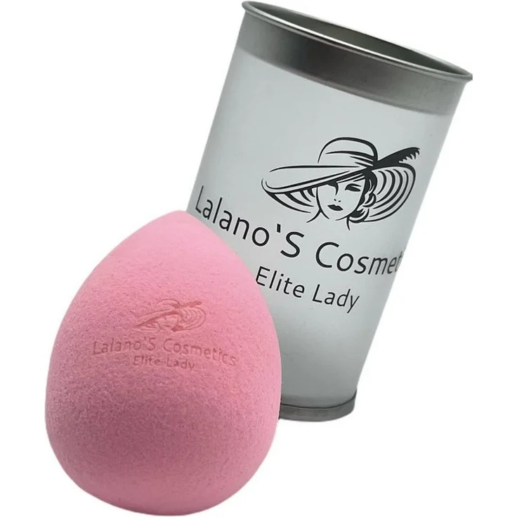 Lalano`S Cosmetics Beauty Blender, Make-up Schwamm in Pink mit Tropfenform für makelloses Finish, 2 tlg. Maniküre Pediküre Set