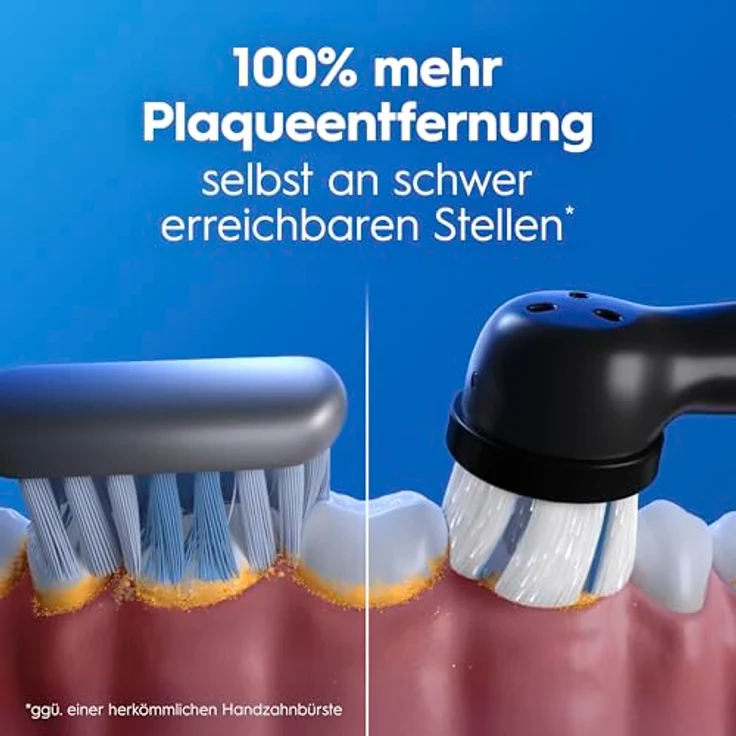 Oral-B iO Series 2, Elektrische Zahnbürste mit sanften Mikrovibrationen und zwei Handstücken, Night Black/Forest Green – Bild 3