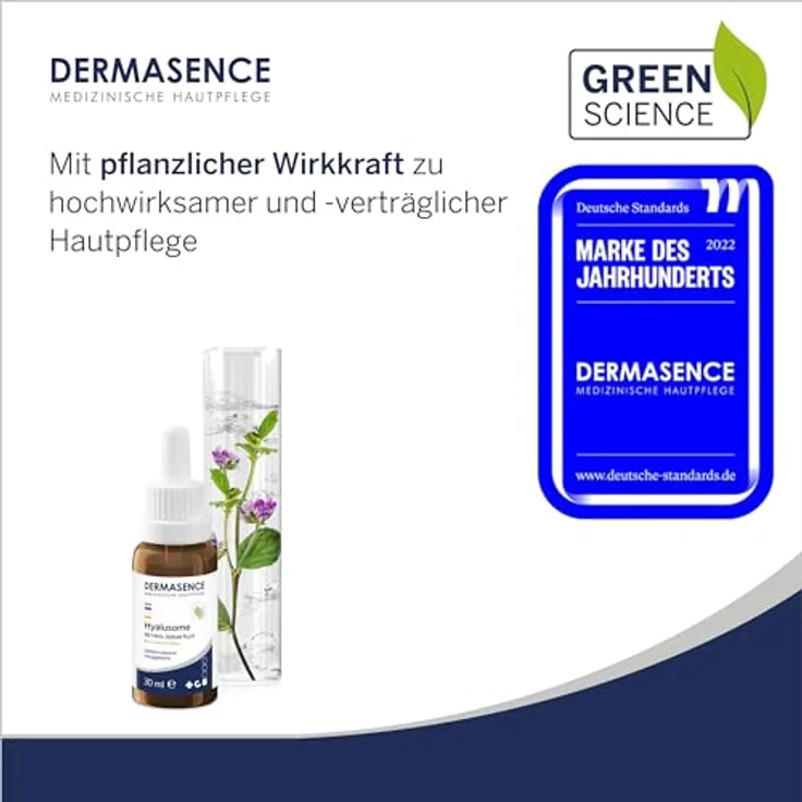 DERMASENCE Hyalusome Retinol Serum plus, 30 ml, Zellstimulierend, Hautglättend und Hautschützend – Bild 2