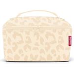 reisenthel beautycase Leo Vanilla, quadratischer Kulturbeutel mit 4L Volumen, wasserabweisend, inkl. 3 Stecktaschen und Reißverschluss-Innentasche