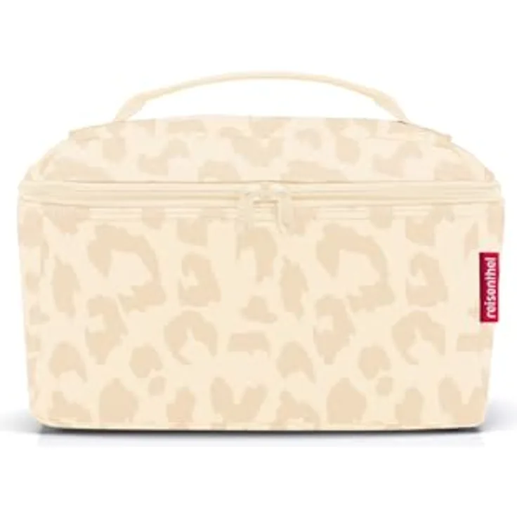 reisenthel beautycase Leo Vanilla, quadratischer Kulturbeutel mit 4L Volumen, wasserabweisend, inkl. 3 Stecktaschen und Reißverschluss-Innentasche