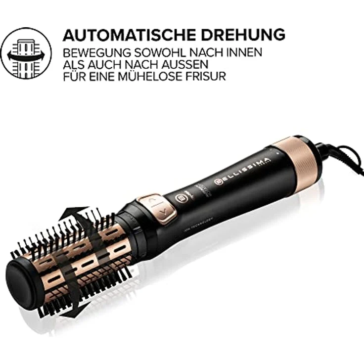 Bellissima My Pro Revolution BHS4 1100, Warmluftbürste, trocknet und modelliert, automatische Drehung in zwei Richtungen, 2 Bürsten mit 40 und 50 mm, Ionisator, 1000 W, Keramikbeschichtung – Bild 3