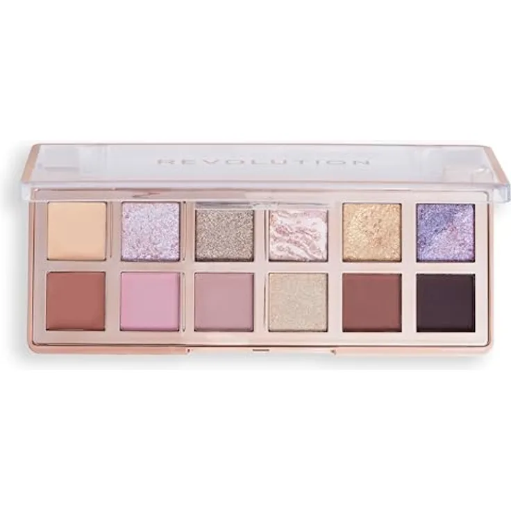 Revolution The Enchanted Icon Palette, Lidschattenpalette mit 12 intensiven Farben, Creme-, Matt- und Schimmer-Texturen, 0,7 g