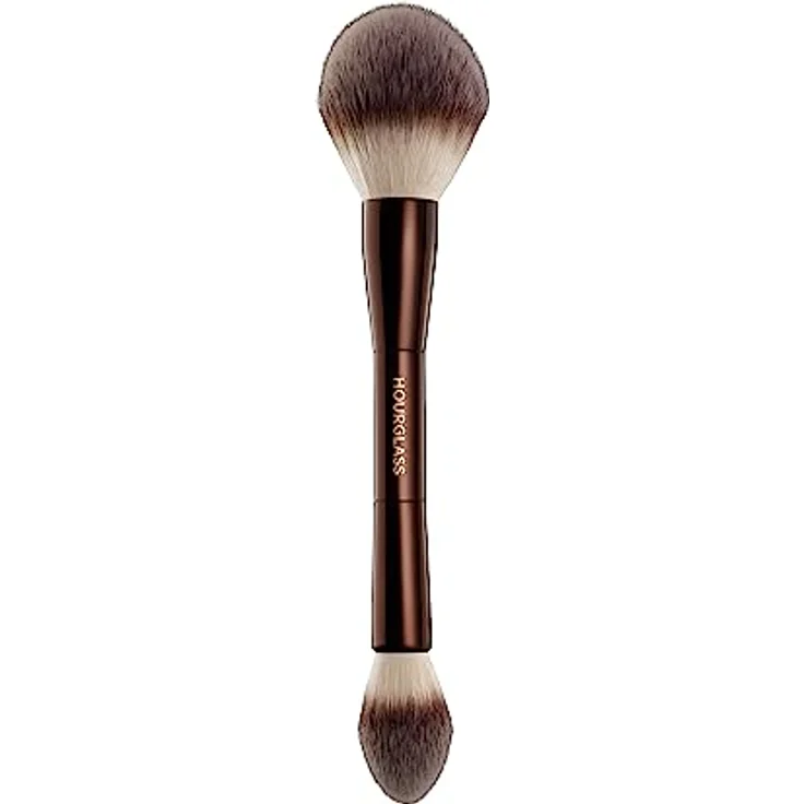 HOURGLASS Veil Powder Brush, doppelseitiger Puderpinsel mit ultraweichen Taklon-Borsten für ein perfektioniertes Teint-Finish – Bild 1