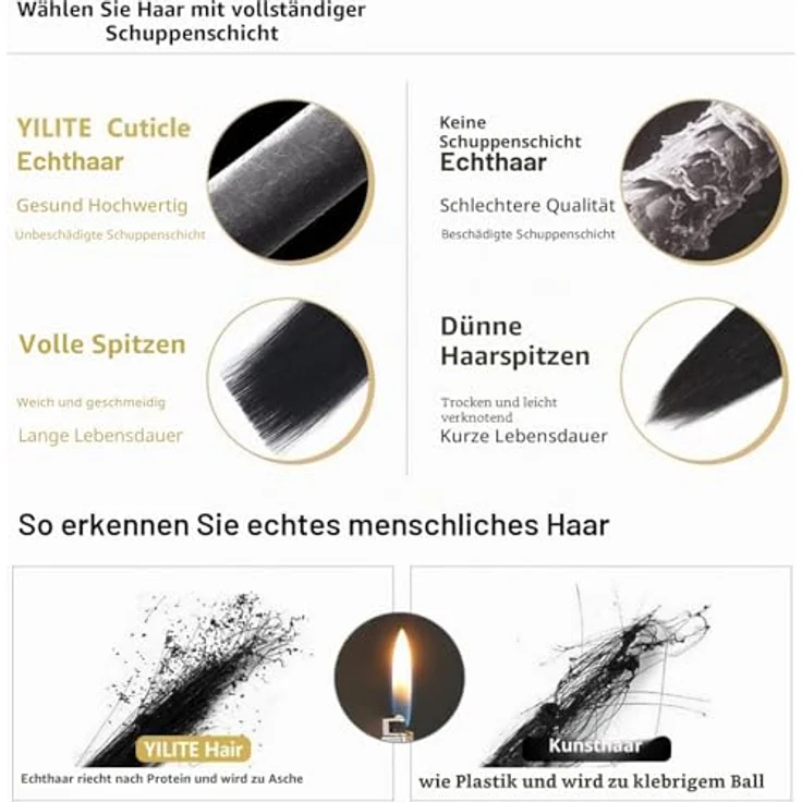 YILITE Tape Extensions Echthaar 45cm #613 Bleichblond, 20 Stück/Packung, 50g, seidig gerade, unsichtbares Klebeband, wiederverwendbar – Bild 5