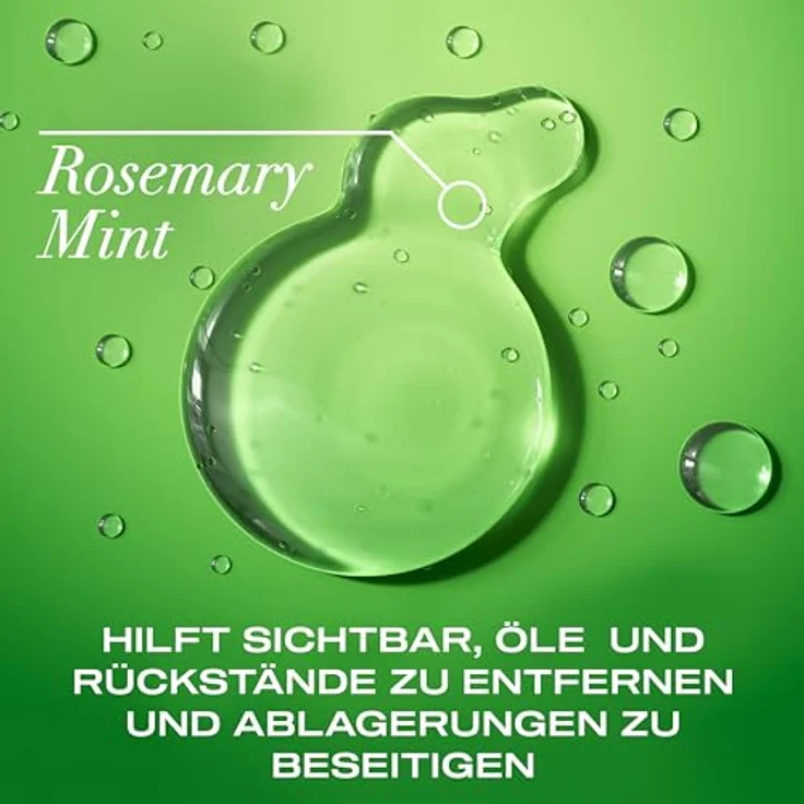 OGX Rosemary Mint Shampoo, klärendes Haarshampoo für alle Haartypen, 385 ml, entfernt Öle und Rückstände, speziell für fettiges Haar – Bild 4