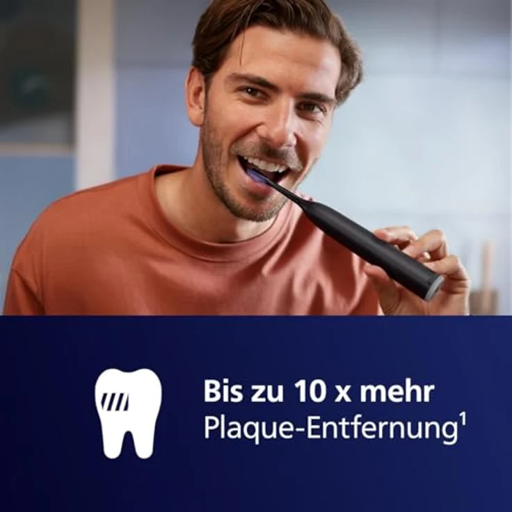 Philips Sonicare 7100 HX7421/08, elektrische Schallzahnbürste mit App, 4 Putzmodi, 3 Intensitätsstufen, Andruckkontrolle, EasyStart, SmarTimer, schwarz – Bild 3