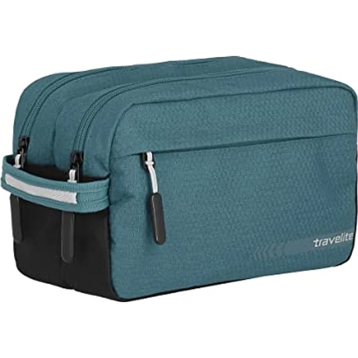 travelite Handgepäck Kosmetiktasche, Gepäck Serie KICK OFF: Praktische Kulturtasche für Urlaub und Sport, 006920-22, 26 cm, 5 Liter, petrol (türkis) – Bild 5