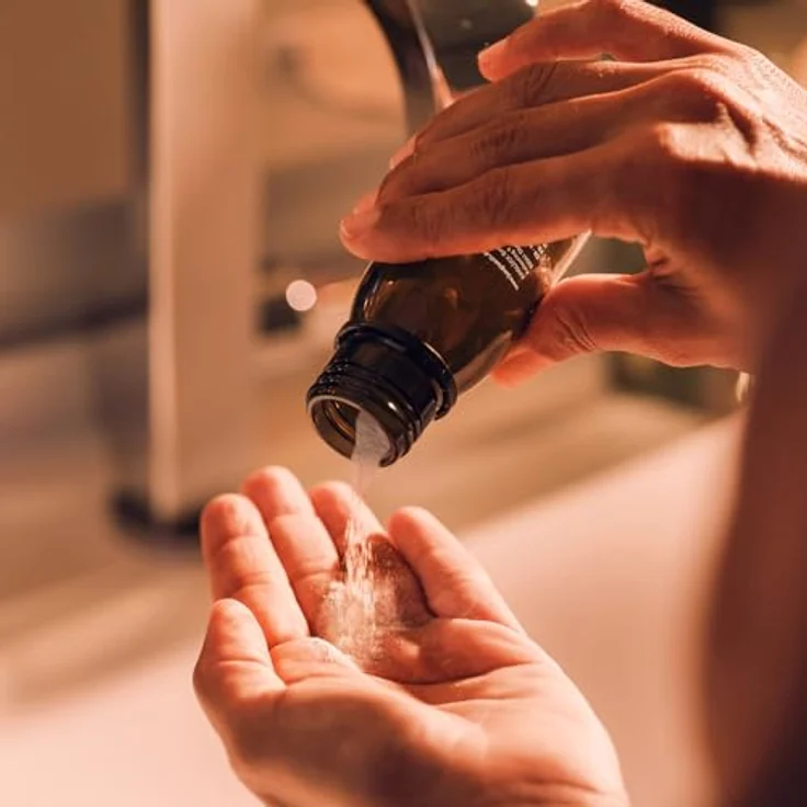 JUNGLÜCK Enzym Peeling Gesicht - Vegan, 10% Vitamin C, Mildes mechanisches Gesichtspeeling zur Zellerneuerung und Milderung von Pigmentflecken und Pickelmalen – Bild 3