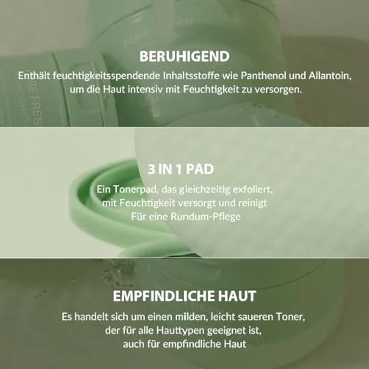 Mizon Pore Fresh, Gesichtsreinigung Peeling Toner Pad mit AHA, BHA und PHA, 60 Stück, 60 ml – Bild 5