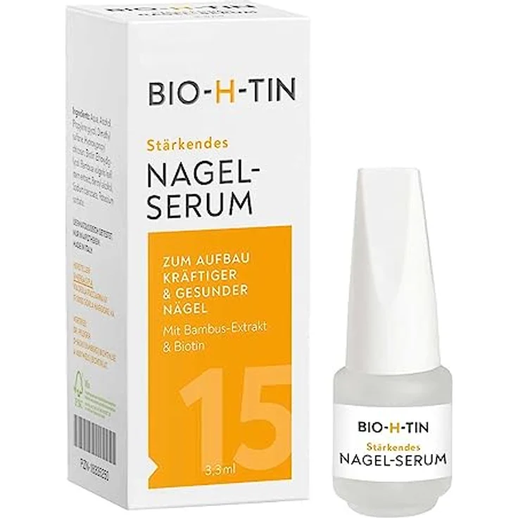 BIO-H-TIN stärkendes Nagel-Serum, 4-Wochen-Programm für kräftige und gesunde Nägel, 3,3 ml – Bild 1