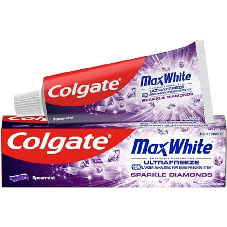 Colgate Max White Sparkle Diamonds Zahnpasta, 12er Pack (12 x 75 ml) – Bild 3
