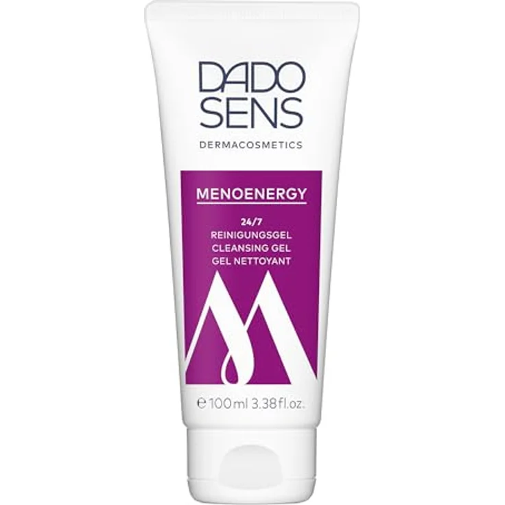 Dado Sens MENOENERGY 24/7 Reinigungsgel (100ml) - Milde Reinigung für gestresste Haut durch hormonelle Veränderungen, Mit veganem Kollagen, Ideal für Frauen in den Wechseljahren, Vegan – Bild 1
