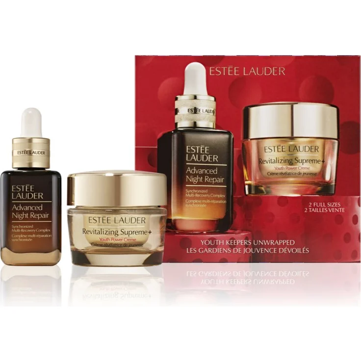 Estée Lauder Holiday Youth Keeps Unwrapped, Geschenkset mit 30 ml Advanced Night Repair Serum und 30 ml Revitalizing Supreme+ Lifting-Tagescreme für Damen