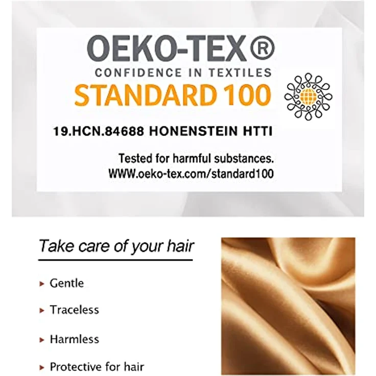 townssilk Seiden Haargummis Skinnie, 100% reine Maulbeerseide 22 Momme, elastische Haarfreundliche Haarschlaufen, Farbe Luxus Diamanten, 3 Stück – Bild 5