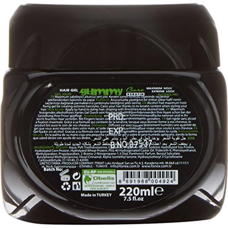 Gummy Professional - Keratin Haargel - Erleben Sie eine Traumfrisur mit unwiderstehlichem Halt & strahlendem Glanz - Das Geheimnis starker und gesunder Haare 220ml (1 Stück) – Bild 2