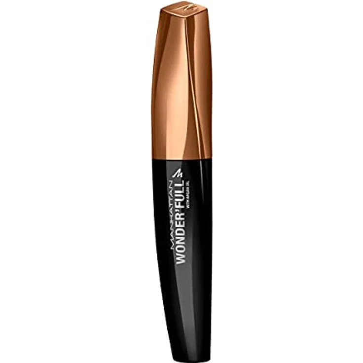 Manhattan Wonder’Full Mascara, Wimperntusche mit Kollagen und Keratin, 11 ml, Schwarzbraun für einen natürlichen Look – Bild 2