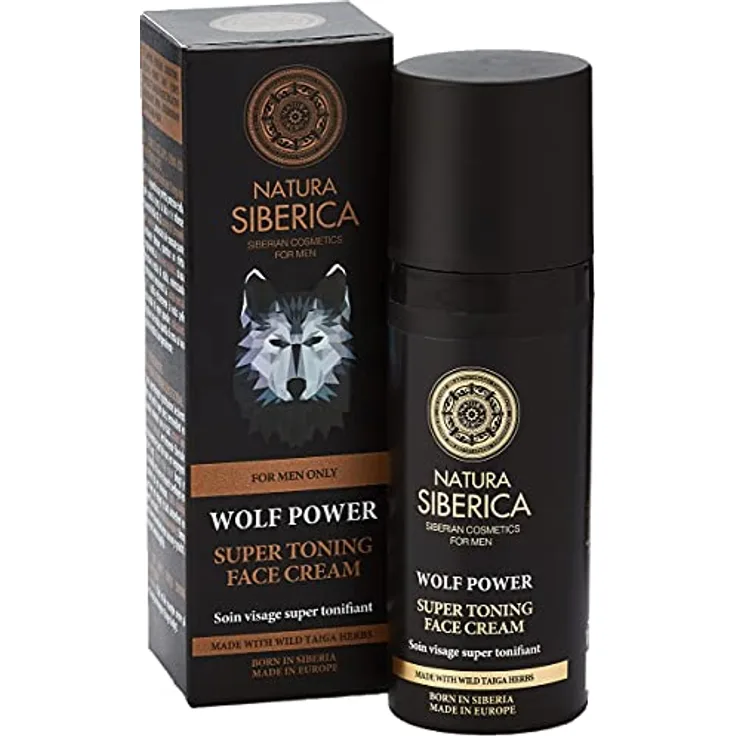 Natura Siberica Wolf Power Super Toning Face Cream, 50ml, regenerative Tagespflege für Männer