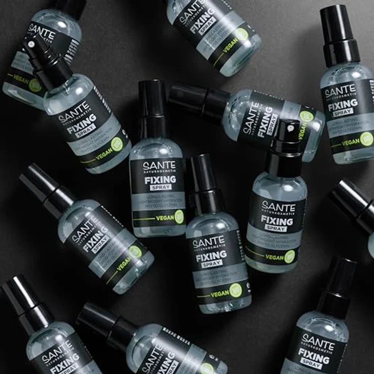 SANTE Gesichtsgel Long Lasting Fixing Spray Pro, 50 ml, mit Aloe Vera Puder und Bio-Zutaten – Bild 5