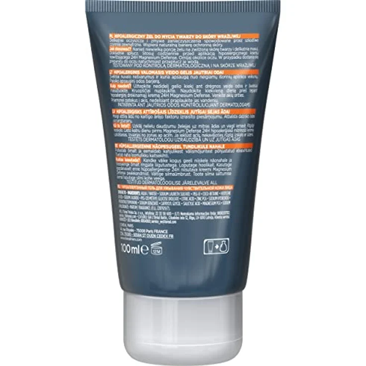 L'Oréal Paris Men Expert Magnesium Defense, Hypoallergenes Gesichtsreinigungsgel mit Hyaluronsäure, 100ml – Bild 2