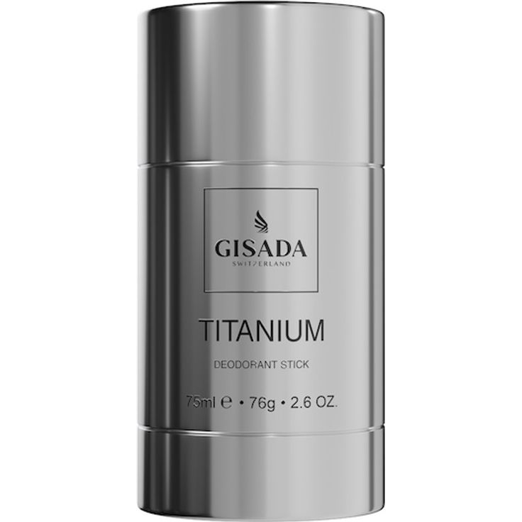 Gisada Titanium Deodorant Stick, kraftvoller Herrenduft mit aromatischen Hölzern und Amber, 75 ml