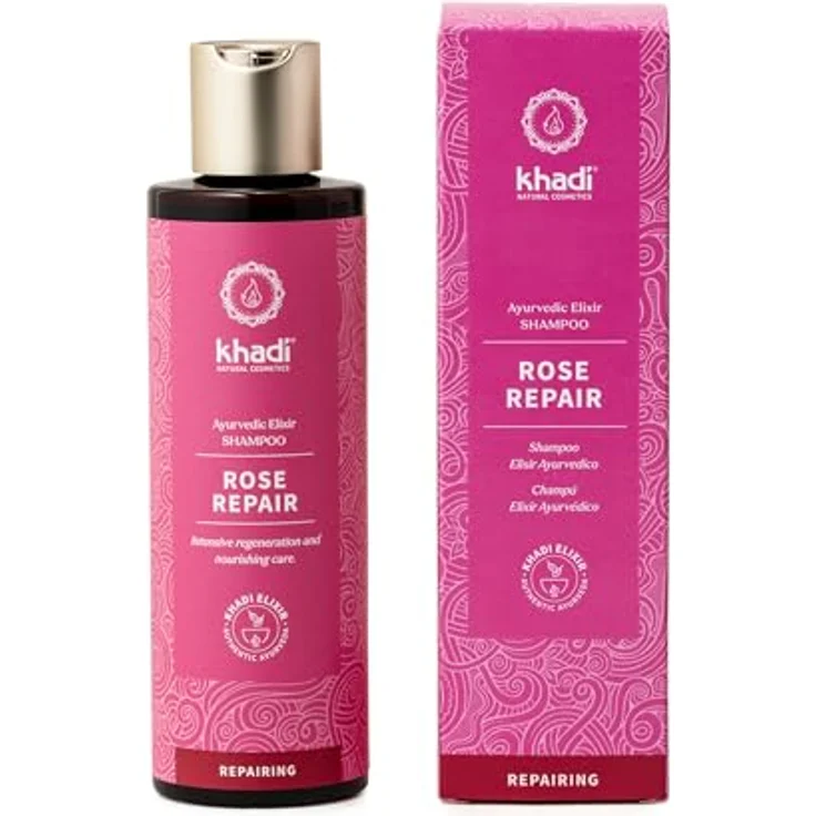Khadi Naturkosmetik Ayurvedisches Elixier Shampoo Rose 200 ml – Bild 2