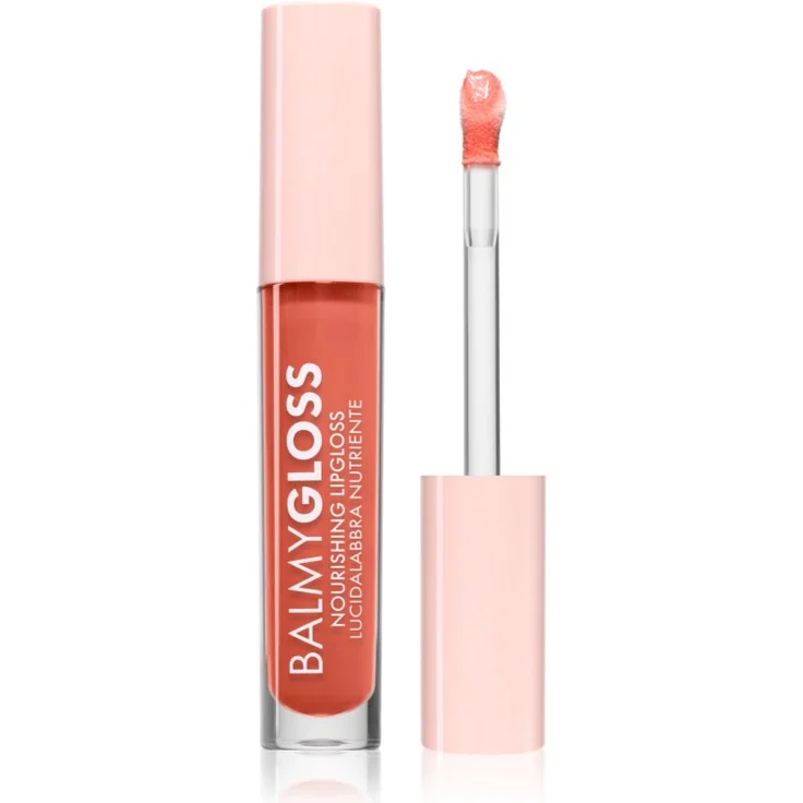 puroBIO Cosmetics BalmyGloss Pflegender Lipgloss, Farbton 01 Peach Nude, 4.2 g, glättet und spendet Feuchtigkeit für glänzende Lippen – Bild 1