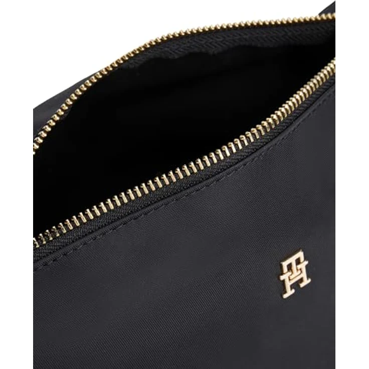 Tommy Hilfiger TH ICON WASHBAG NYLON, Unisex Kosmetiktasche mit TH-Schmuckelement, schwarz, 20x14,5x13,5 cm – Bild 4