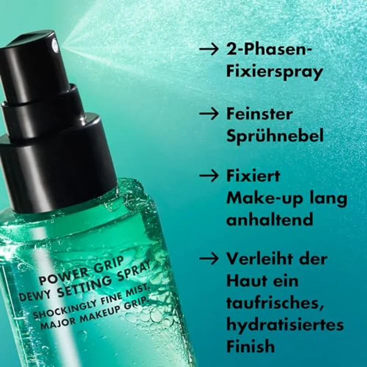 e.l.f. Cosmetics Power Grip Dewy Fixing Spray & Fixierpuder, 80 ml, feuchtigkeitsspendend mit 5% Aloe und Hyaluronsäure – Bild 8