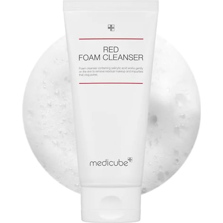 medicube Red Reinigungsschaum für das Gesicht, 115 ml, mit 0,45 % Salicylsäure für tiefenwirksame Reinigung und feuchtigkeitsspendenden Schaum – Bild 1
