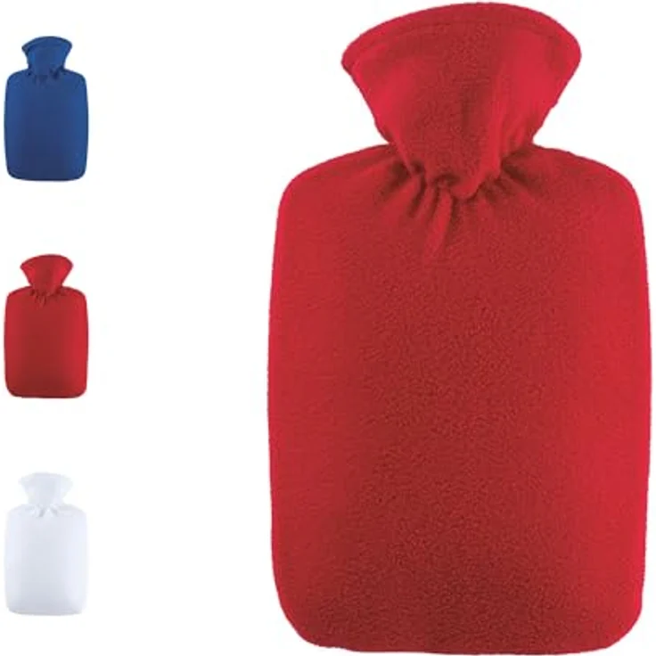 Hugo Frosch Wärmflasche Klassik Fleecebezug 1,8 l rot (0411) – Bild 3