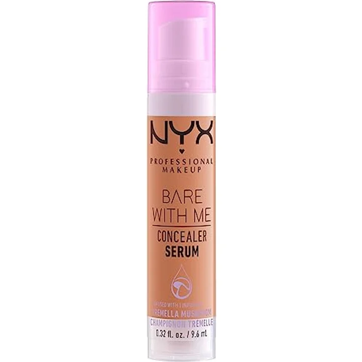 NYX Professional Makeup Abdeckendes Serum mit natürlichem Finish und mittlerer Deckkraft, Concealer gegen Unreinheiten, Augenringe und Rötungen, Bare With Me, Caramel, 1 x 9,6 ml – Bild 1