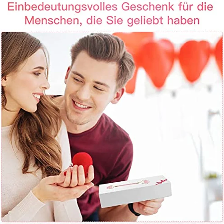 cofi1453 Massageroller & Gua Sha Set, 3-teiliges Beauty-Set aus Rosenquarz, gegen Falten & Schwellungen, fördert Durchblutung, unterstützt Lymphdrainage – Bild 7