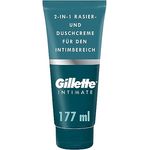 Gillette Body & Intimate 2-in-1 Rasier- und Duschcreme, sanfte Formel für Körper & Intimbehaarung, mit Aloe, 177ml, parabenfrei