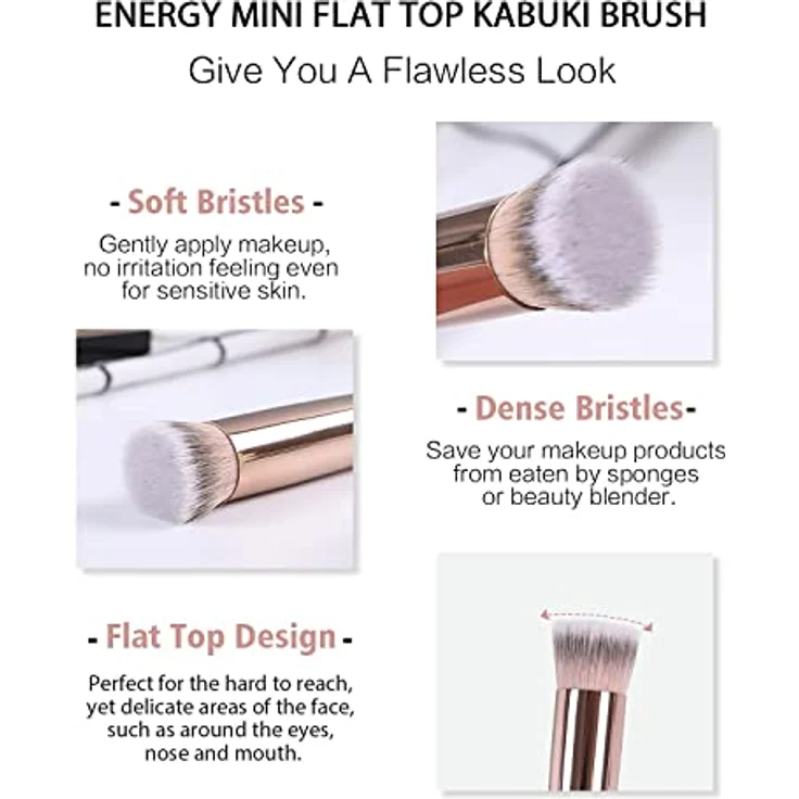 ENERGY Mini-Flach Pinsel für Concealer, Contour-Pinsel, Make-up-Pinsel für die Augenpartie - 272 – Bild 5