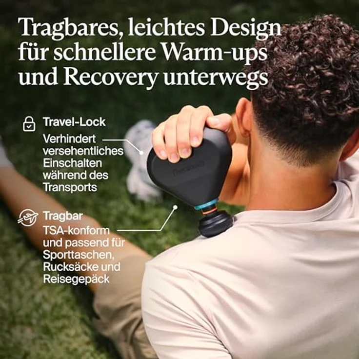 Therabody Theragun Mini Plus, tragbare Massagepistole mit Wärme und 3 Geschwindigkeiten, Bluetooth-fähig, Reisegröße – Bild 4