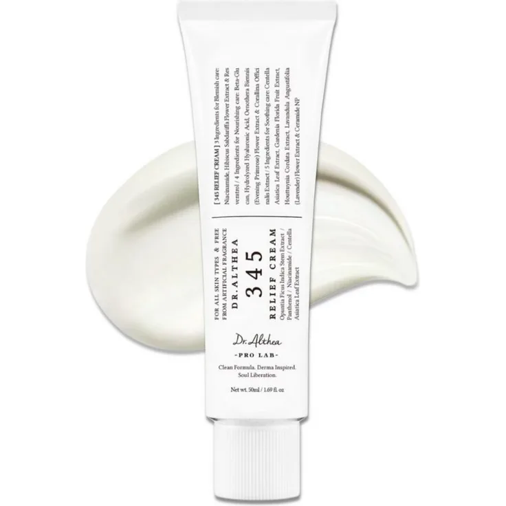 Dr. Althea 345 Relief Cream, 50ml Intensive Repair Cream mit Niacinamid und Panthenol, Anti-Falten, für alle Hauttypen