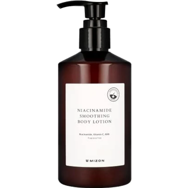 MIZON NIACINAMIDE SMOOTHING BODY LOTION, 300 ml - Körperlotion mit 10% Niacinamid, AHA, Vitamin C und Hyaluronsäure für glatte und strahlende Haut, mildes Peeling, umweltfreundliche Verpackung – Bild 2