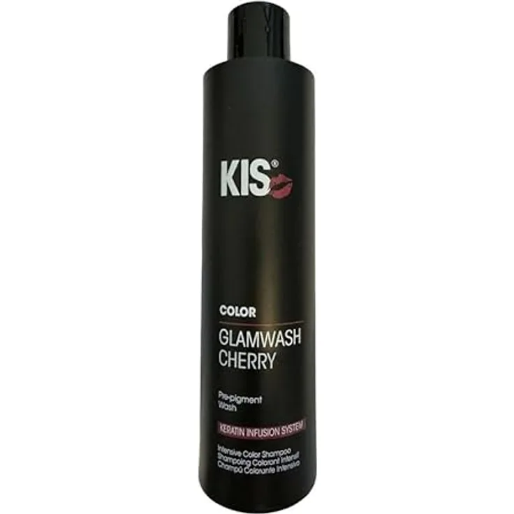 KIS GlamWash Shampoo Cherry, intensives Farbshampoo für schnelle Farbveränderung, 250ml