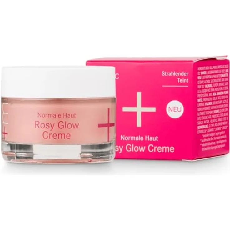 i+m Naturkosmetik Rosy Glow Cream 30ml · BIO Gesichtscreme mit Soforteffekt · Glow Booster Rosencreme · Leichte Tagespflege für reife Haut mit Hagebutten Öl · Anti Rötungen Skin Booster