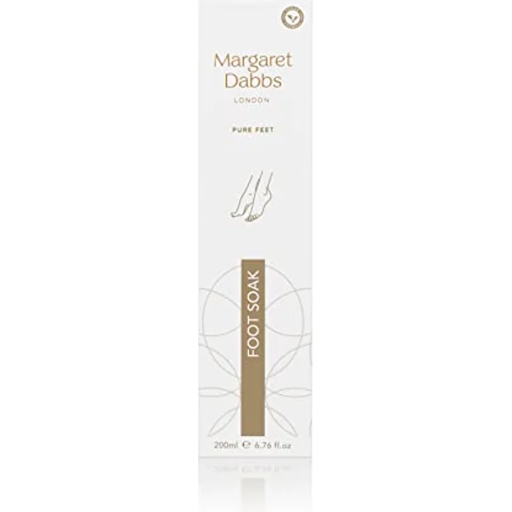 Margaret Dabbs Pure Reviving Foot Soak, Fußpflege für müde und schmerzende Füße mit Buriti-Öl und Kurkuma-Extrakt, 200ml, vegan und frei von schädlichen Chemikalien – Bild 2