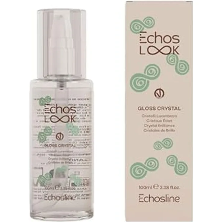 Echos EchoslineLook Gloss Crystal, Haarstyling-Produkt mit Leinsamen-Flüssigkeit für natürlichen Glanz und seidige Textur