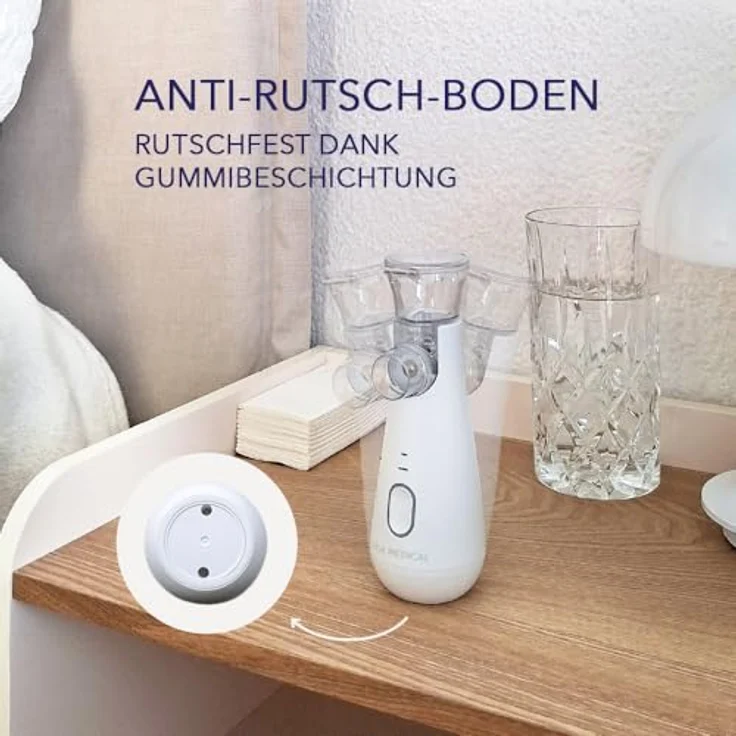 IEA Medical Inhalationsgerät, tragbarer Mesh-Vernebler für Erwachsene & Kinder, leise, USB-C, inkl. Mundstück und Masken, weiß, kompakt & leicht für unterwegs – Bild 7