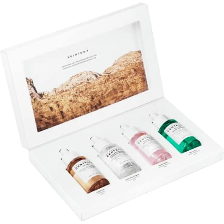 SKIN1004 Madagascar Centella Ampoule Kit, Gesichtsserum Set mit 4 verschiedenen Ampullen zur Hautberuhigung und -hydratisierung, 30 ml je Ampulle – Bild 1