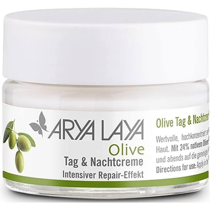 ARYA LAYA Olive Tag & Nachtpflege, 50 ml – Intensive Gesichtscreme mit Repair-Effekt, vegan, Radikalfänger